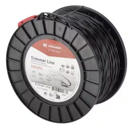 Trimmera aukla Ø4,0x75m, ovāla savijuma forma, melna, Kramp Endura